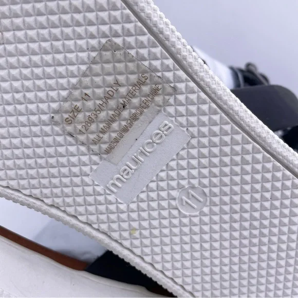 MAURICES black leather ankle strap platform sandals women Size 11 - Picture 6 of 12